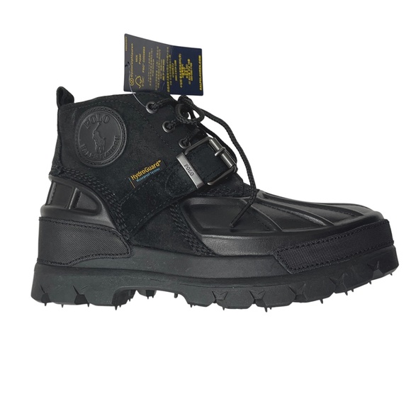 Polo Ralph Lauren Men’s Oslo Low Boot Leather & Suede Black 7D